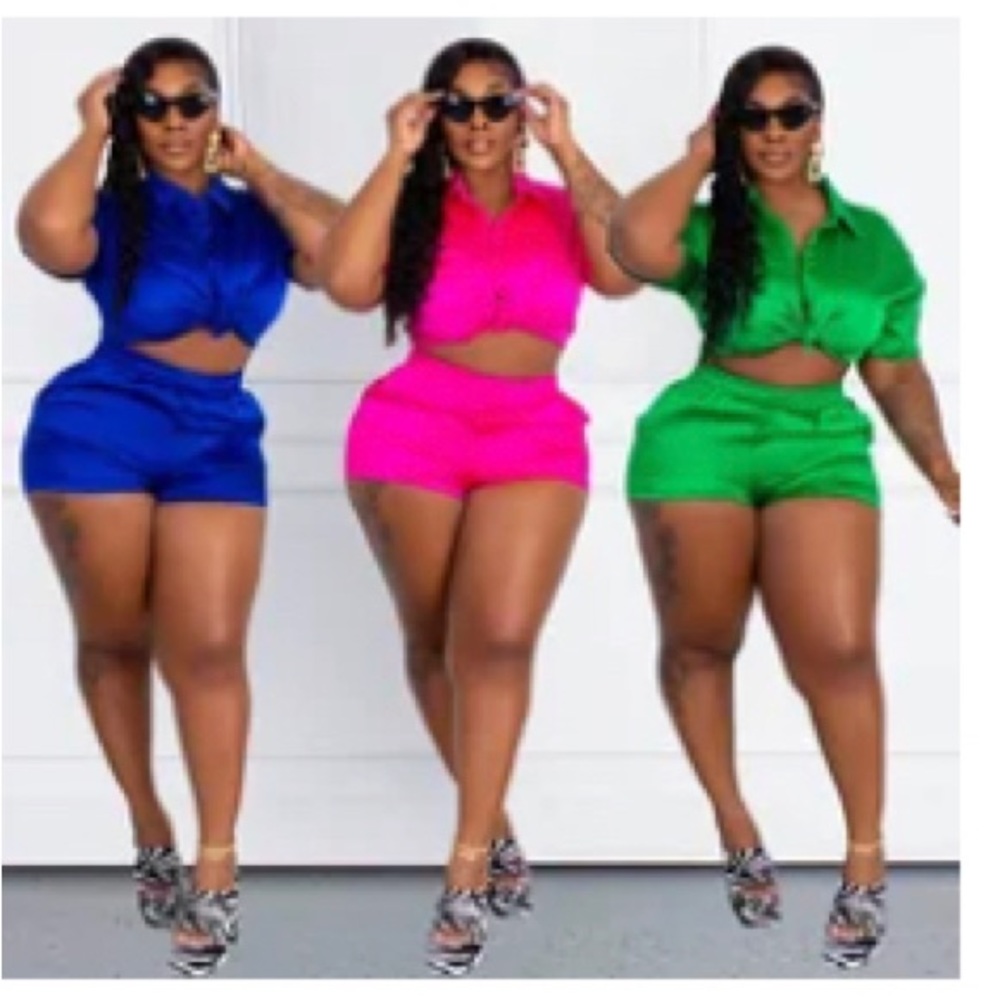 Two Piece Short Set Plus Size